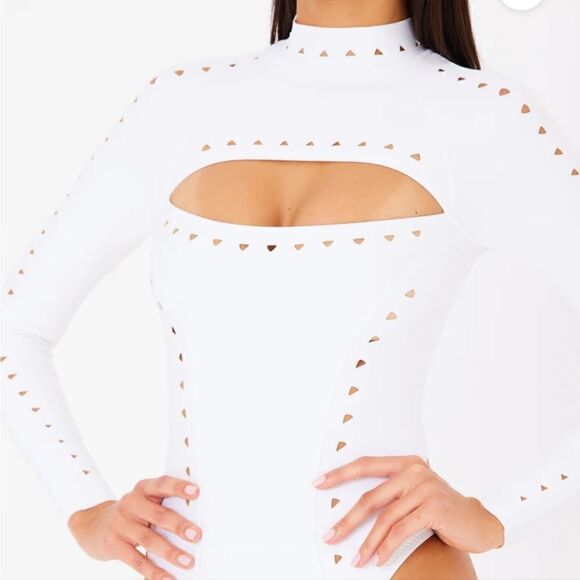 Gigi C Women's Laurel Surfsuit S / White - Picture 3 of 8